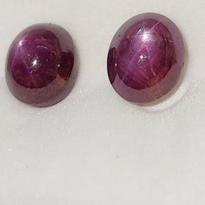 15.cts Natural Star Ruby Matching Pair | Loose Asterism Ruby Gemstones