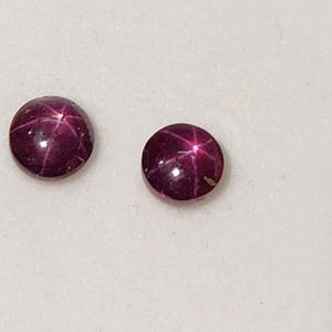 6.cts Star Ruby Pair Natural | Rare Asterism Ruby Matching Stones