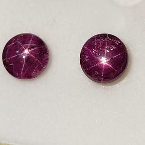 5.cts Natural Star Ruby Matching Pair | Loose Asterism Ruby Gemstones
