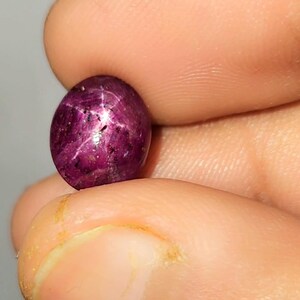AAA Star Ruby Cabochon, Natural Ruby Stone, Asterism Gemstone, Collector Crystal Gift 5.cts