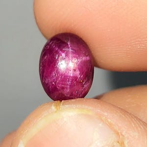 Star Ruby Cabochon Gemstone, Natural Loose Ruby, Jewelry Designer Stone, Rare Asterism Ruby 4.cts