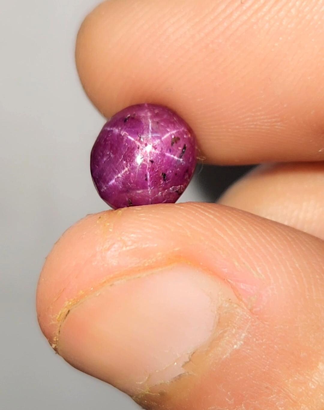 Sharp Rubygem 4.cts Natural Star Ruby With Sharp Asterism - Etsy