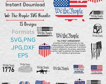 We The People SVG Bundle: Patriotic & Constitutional Designs (Digital Download)