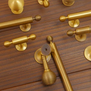 Brushed brass Cabinet Handles Pulls, Vintage bronze brass Drawer Pulls Ball Knobs Handles, Antique Brass Pulls,Brass Drawer Handle