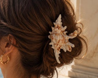 Fermaglio per capelli a forma di conchiglia, fermaglio a conchiglia, accessori per capelli da spiaggia, fermaglio per capelli da sirena, fermaglio per capelli da sposa, regalo di nozze in spiaggia, fermaglio per capelli estivo
