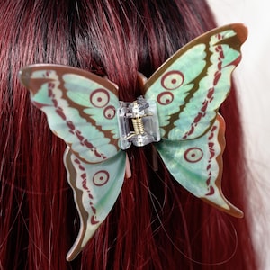 3D Colorful Butterfly Hair Clip, Multicolor Cellulose  Hair Claw, Boho Statement, Bridesmaid & Birthday Gift