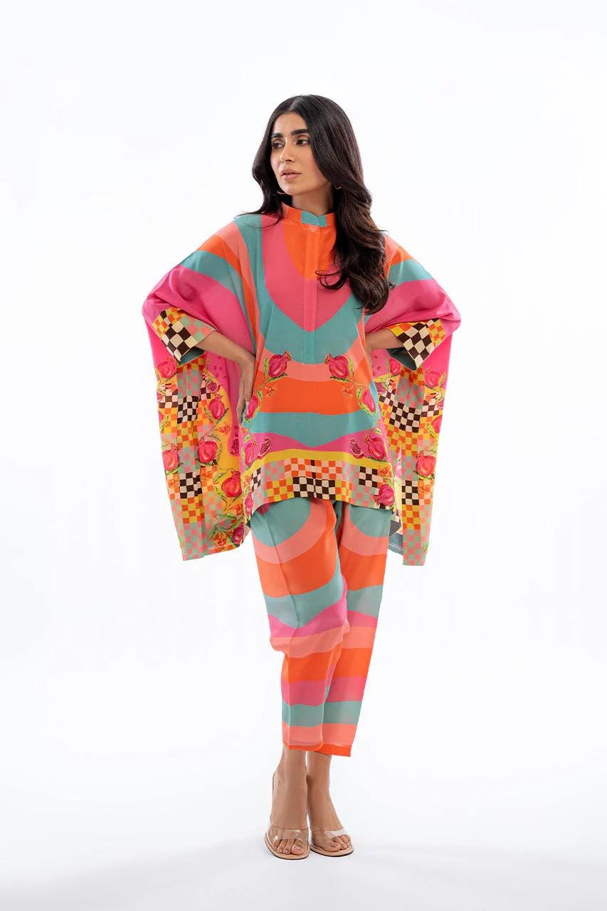 Matching Top and Bottom Stylish Two-Piece Outfit, Casual Wear dress.