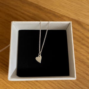 925 Silver Heart Necklace – Dainty Jewelry, Handmade Silver Necklace, Heart Pendant for Women