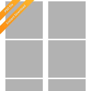 Bildvorlage: 6 Quadrate, 3,5 inch (PSD)