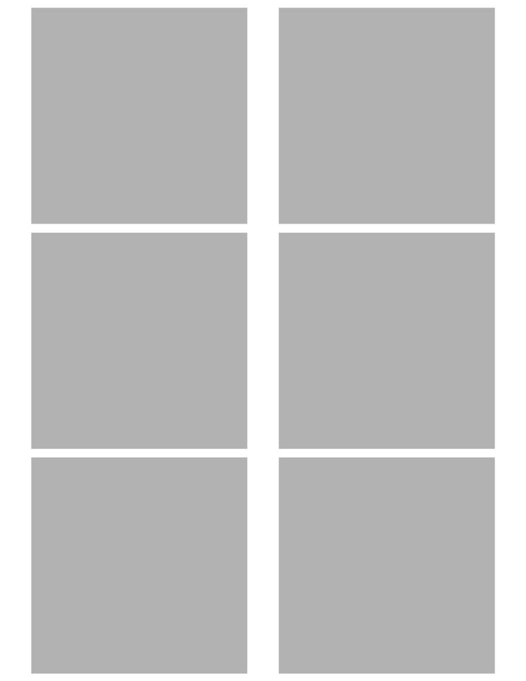 Psd Template 6 Squares, 3.5 Inches - Etsy