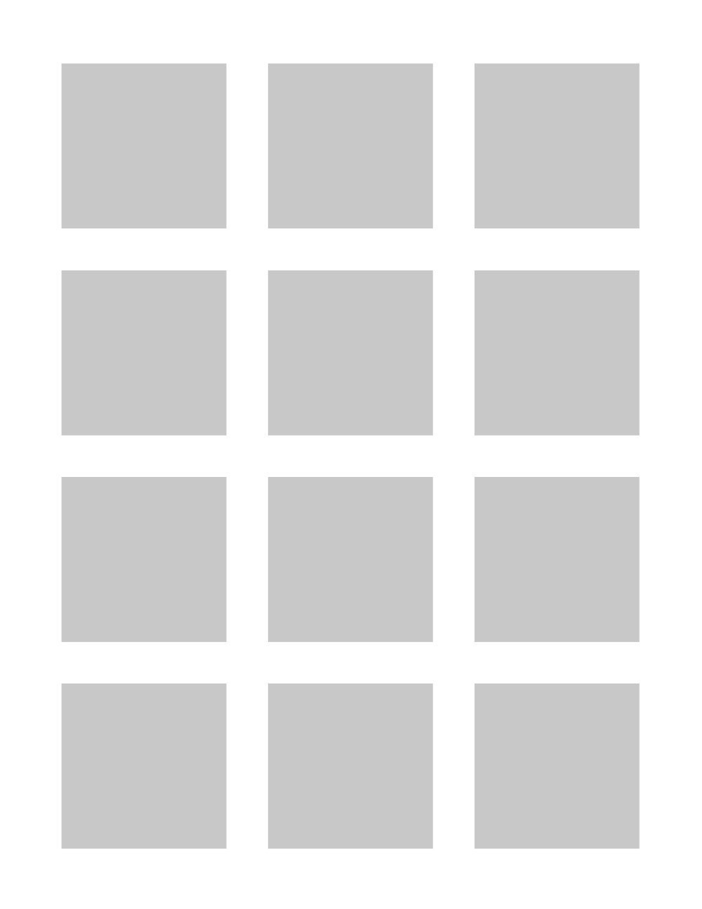 Psd Template - 12 Squares, 2 Inches - Etsy