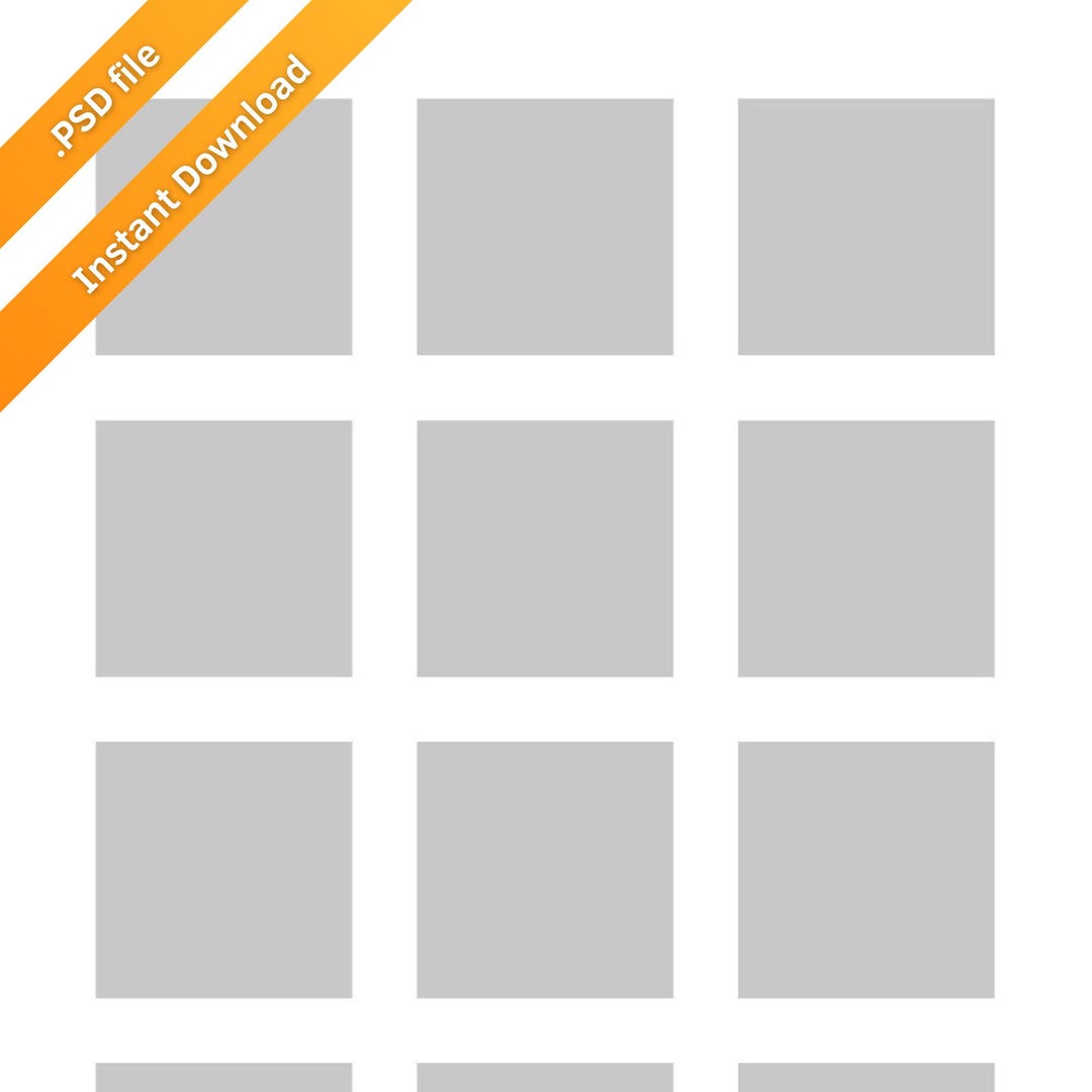 2 Inch Square Template: Printable Stickers & Labels (PSD File) - Etsy