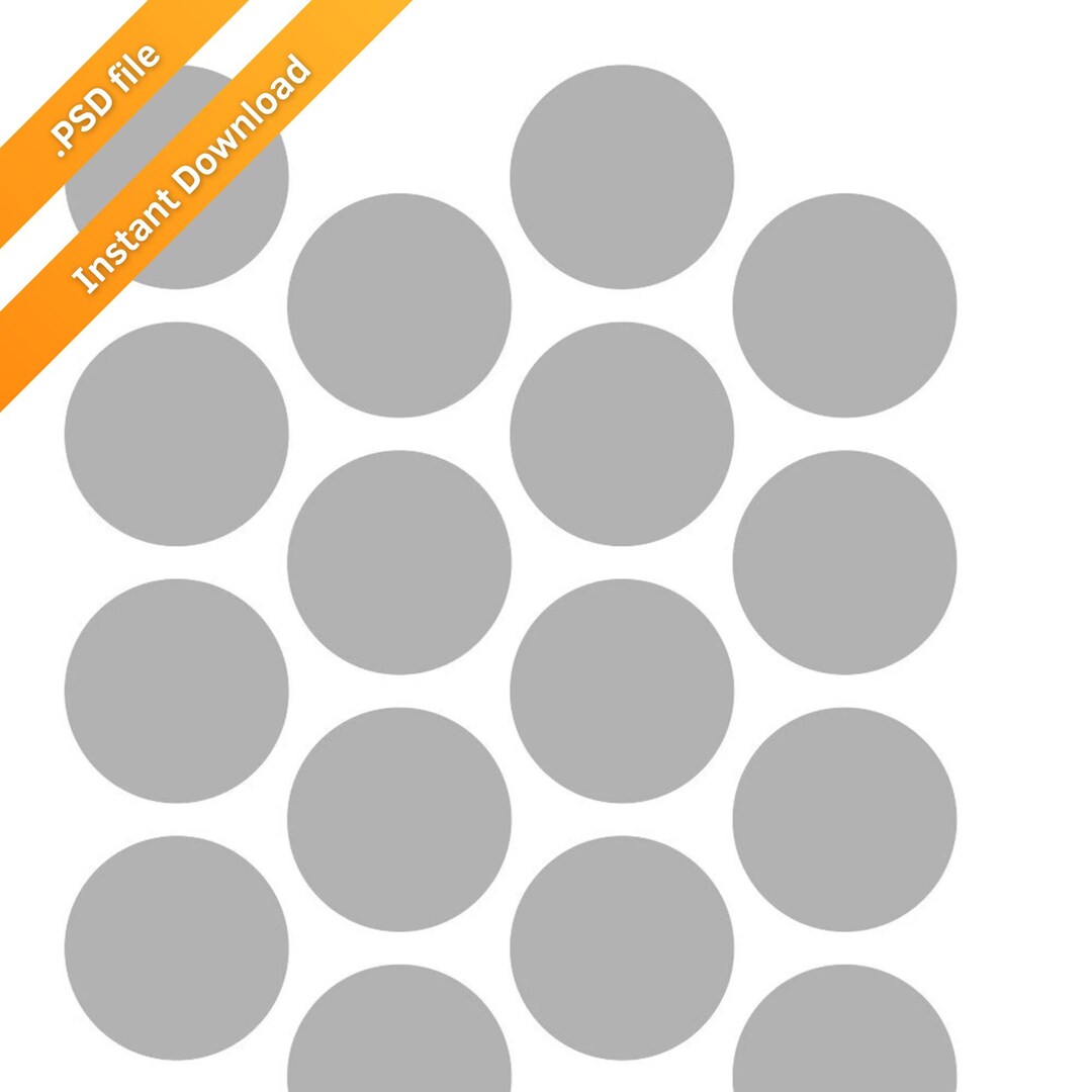 Printable 1.75 Inch Circle Template: Stickers & Labels PSD (digital ...