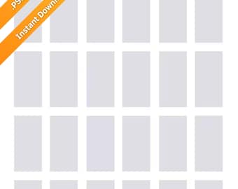 Domino Template PSD: 1x2 Inch, 27-Up (Digital Download)