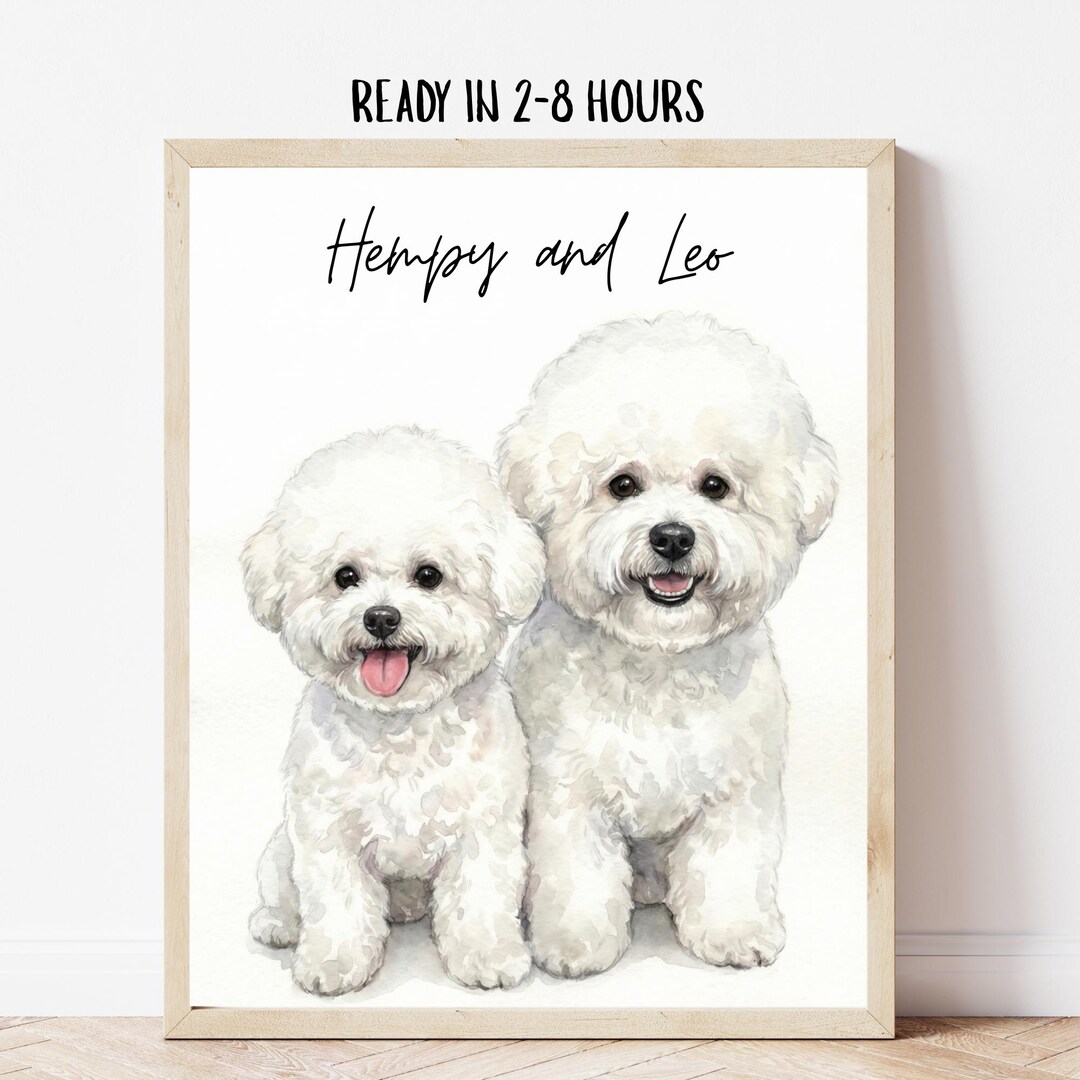 Custom Watercolor Pet Portrait From Photo, Dog Cat Painting Gift - Etsy