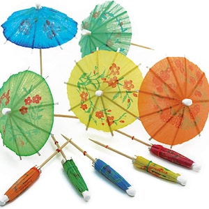 Paper Cocktail Colorful Decorative Parasol Umbrellas