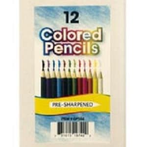 12 Pack Color Colored Drawing Pencils (Pre-sharpened)