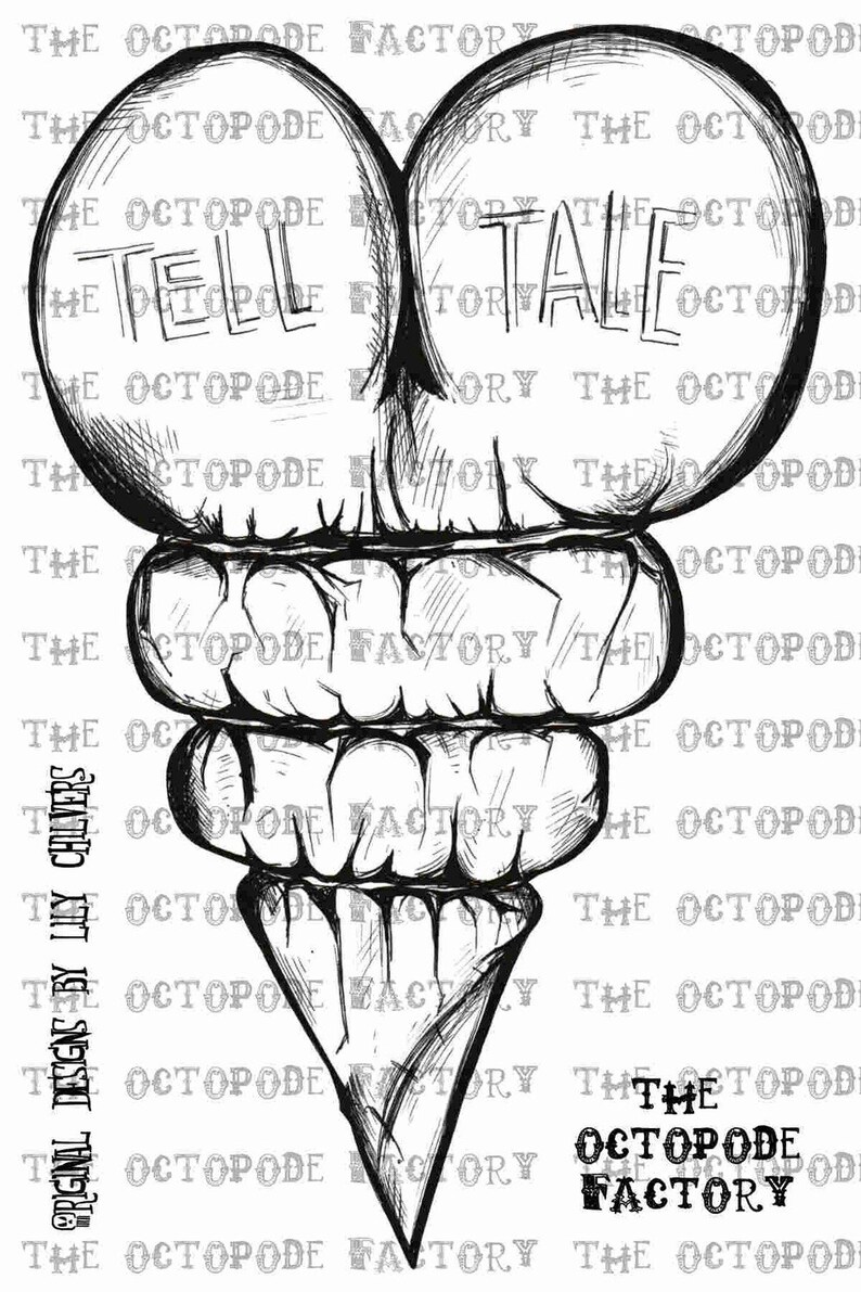 INSTANT DOWNLOAD Tell Tale Heart Digital Stamp Image Etsy