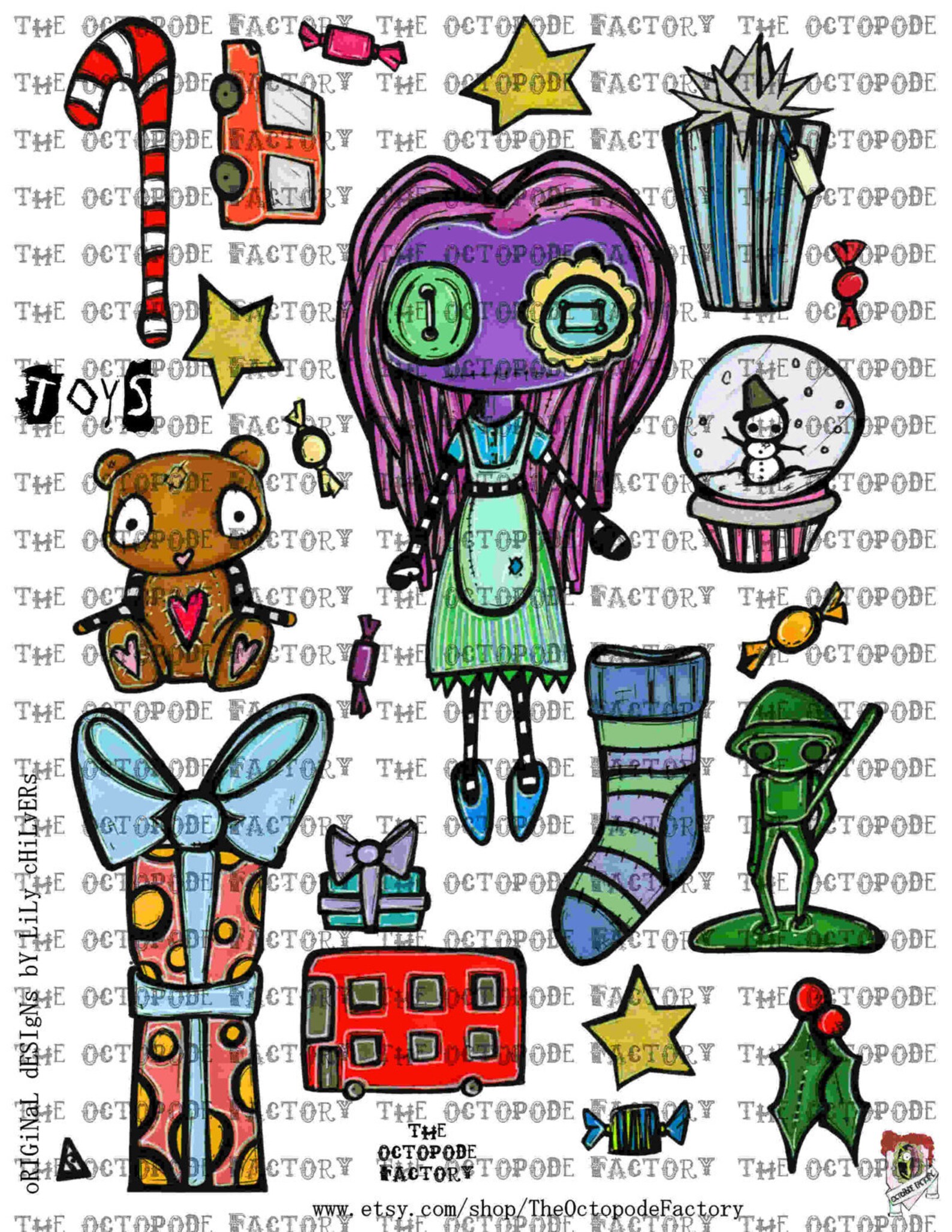 INSTANT DOWNLOAD Christmas Toys Collage Digital Collage Sheet - Etsy