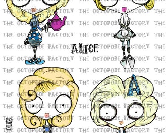 INSTANT DOWNLOAD Alice from Wonderland Collage Sheet