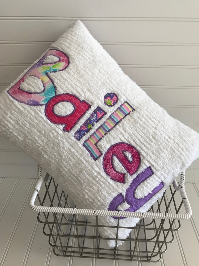 Customized Personalized Name Pillow with Appliqued Word and Etsy