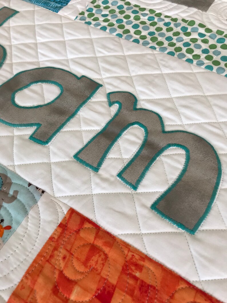 Personalized Baby Quilt Custom Quilt with Baby Name Etsy