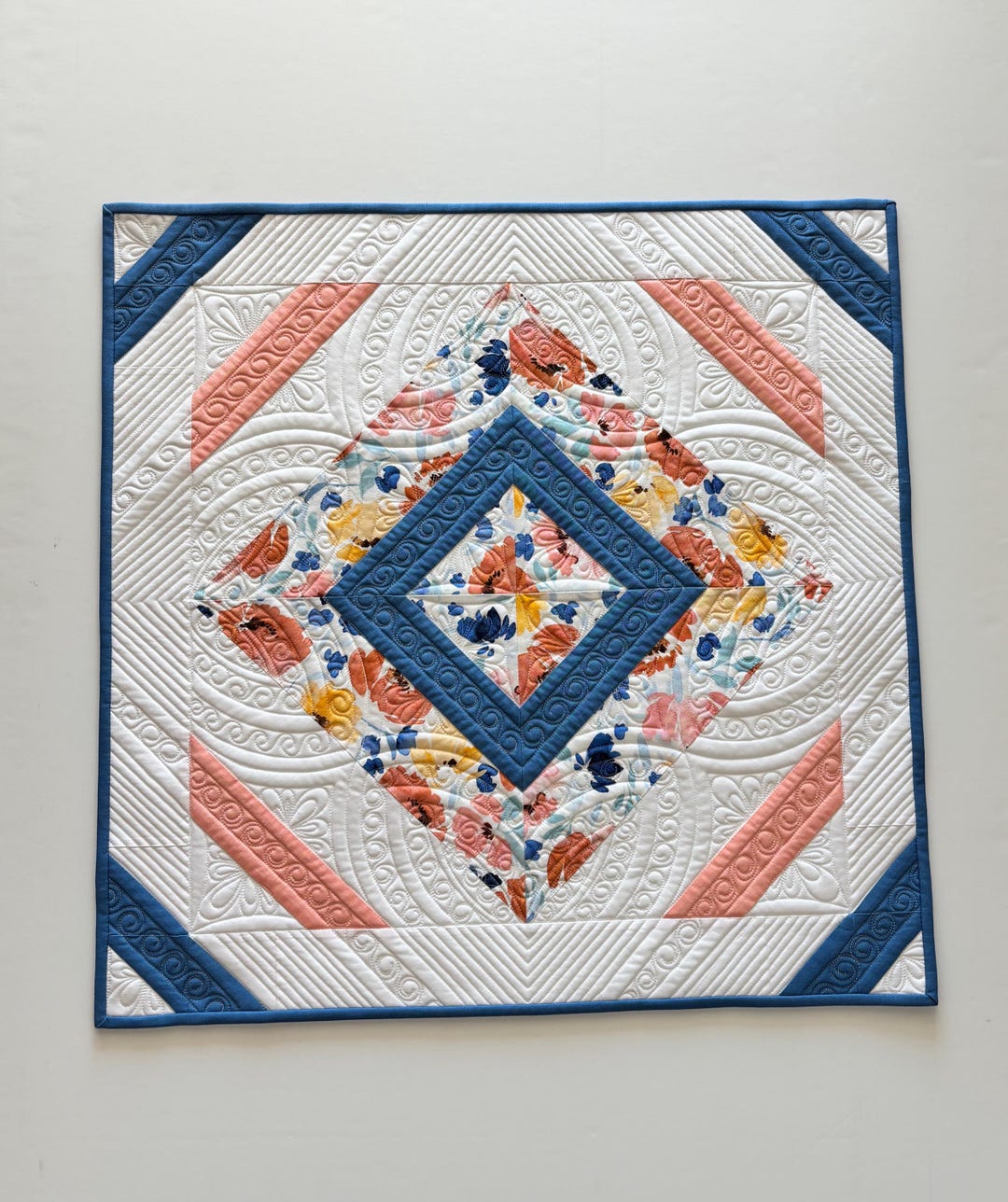 Colorful Branches Quilted Table Topper NCU0DDK645