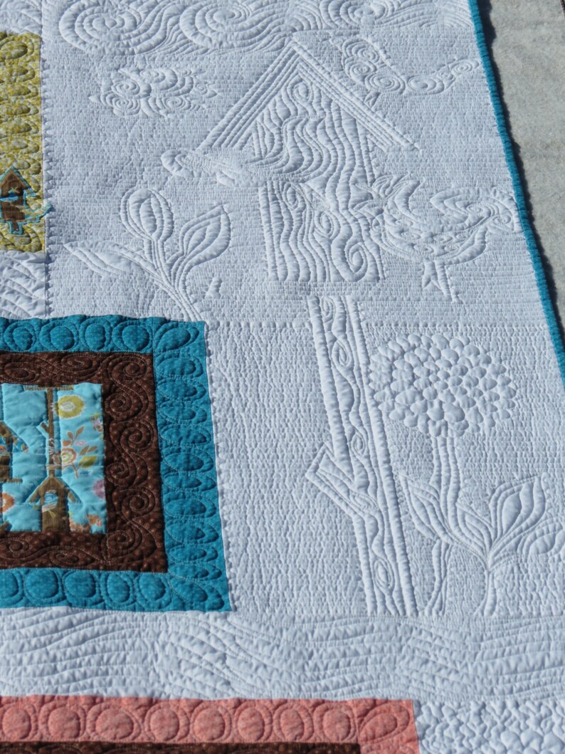 Birdhouse Quilt Art Quilt Wall Hanging Heavily Quilted with Etsy