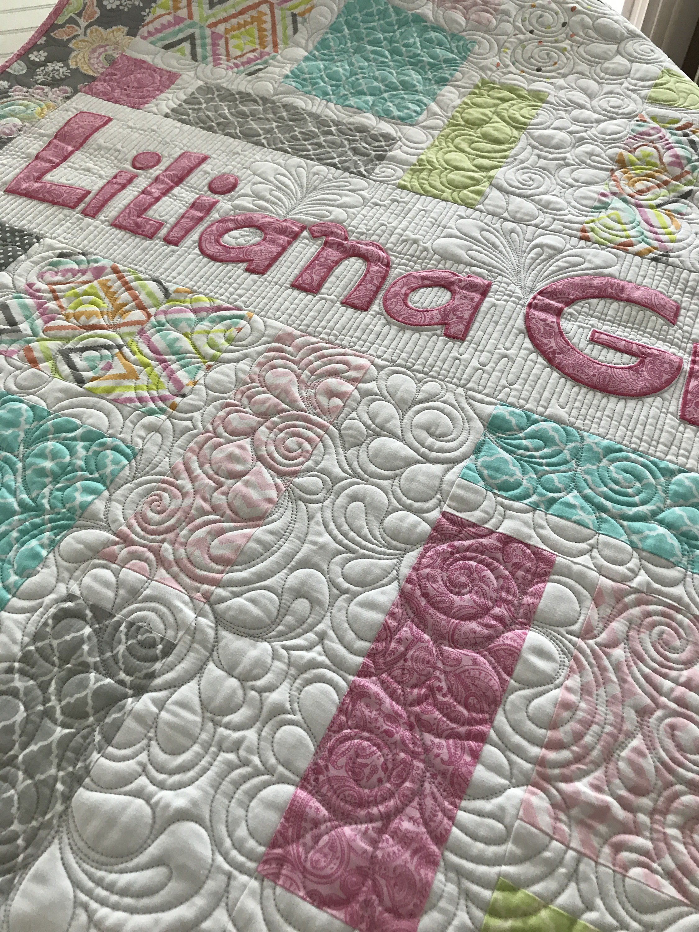 Personalized Name Quilt Custom Baby Quilt Appliqued Name Quilt Etsy