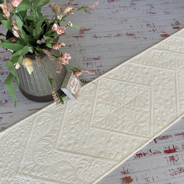 Made-to-Order Quilted Whole Cloth Table Runner