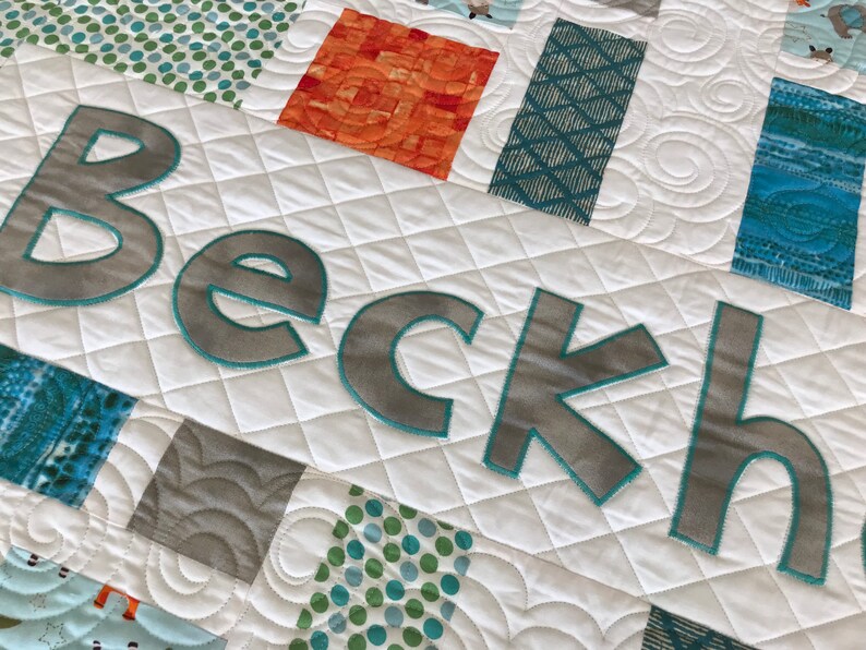 Personalized Baby Quilt Custom Quilt with Baby Name Etsy