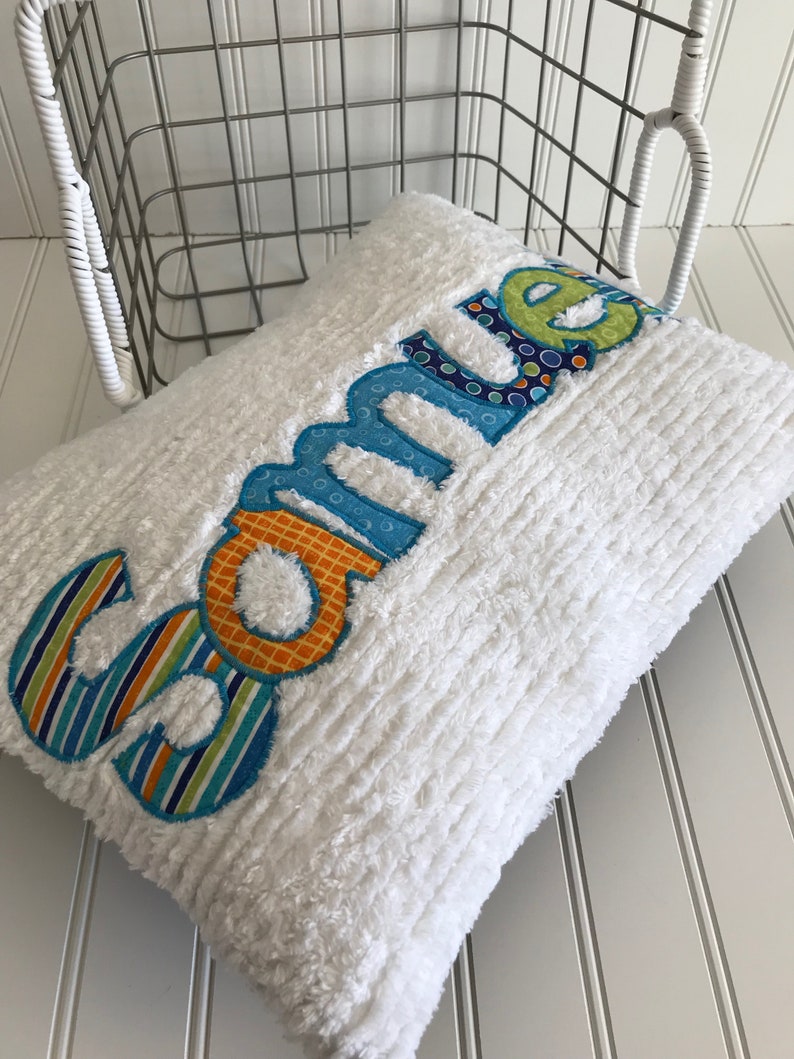 Customized Personalized Name Pillow with Appliqued Word and Etsy