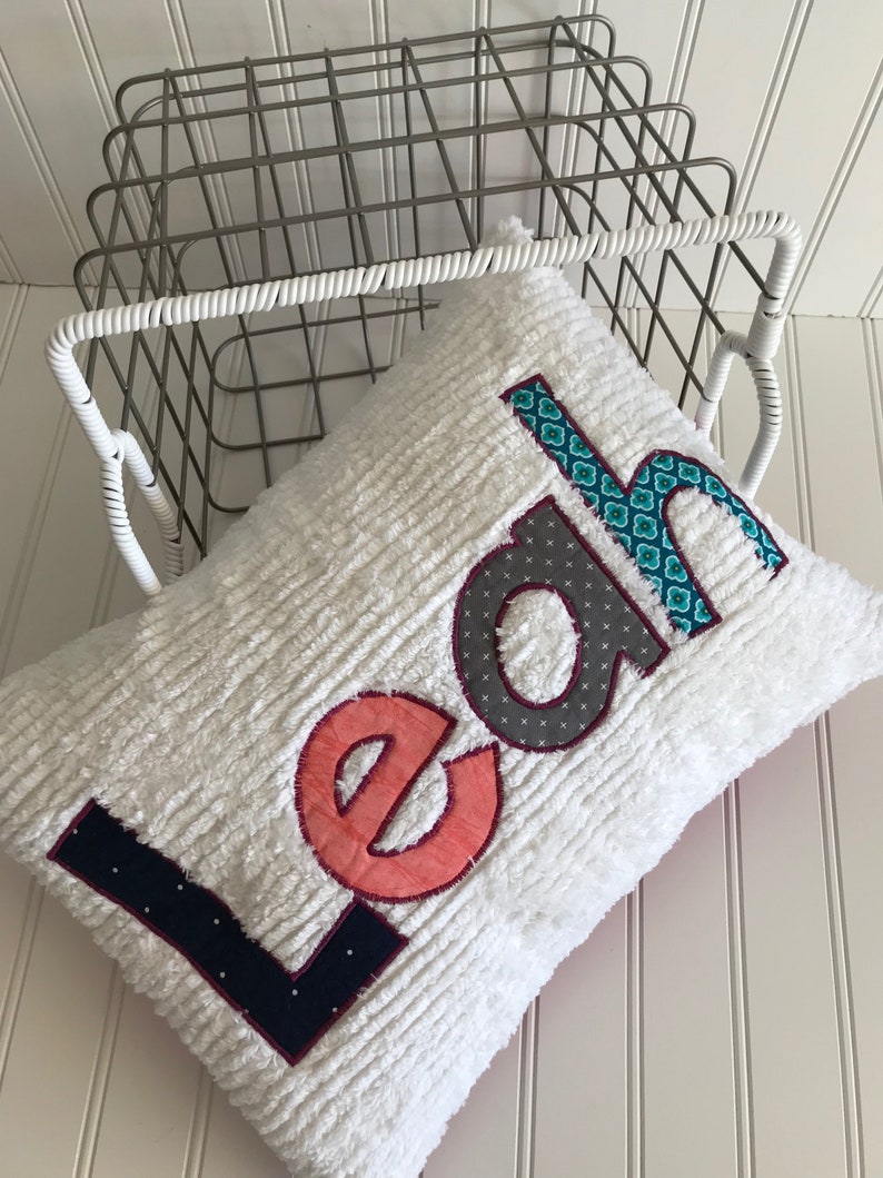 Customized Personalized Name Pillow with Appliqued Word and Etsy