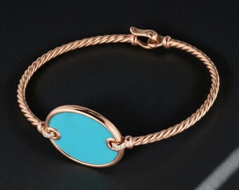 Sleeping Beauty Turquoise Bracelet, Sterling Silver Cuff,Gemstone Jewelry, Gift for Her,Silver Bracelet, Dainty Turquoise Cuff, Gift for her