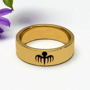 925 Silver Spectre Ring, Agent 007 Symbol Ring, Fashion Jewelry, Spectre Band, Bond Style Ring, Unique James Bond Jewelry
