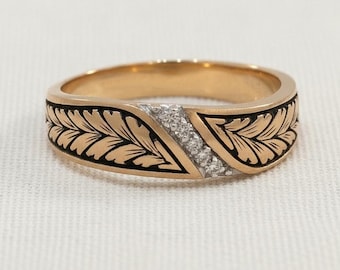 Antique Style Band Ring, Silver Band, Engraved Ring, Classic Vintage Jewelry, Anniversary Gift, boho Wedding Band, Unisex Jewelry Gift,