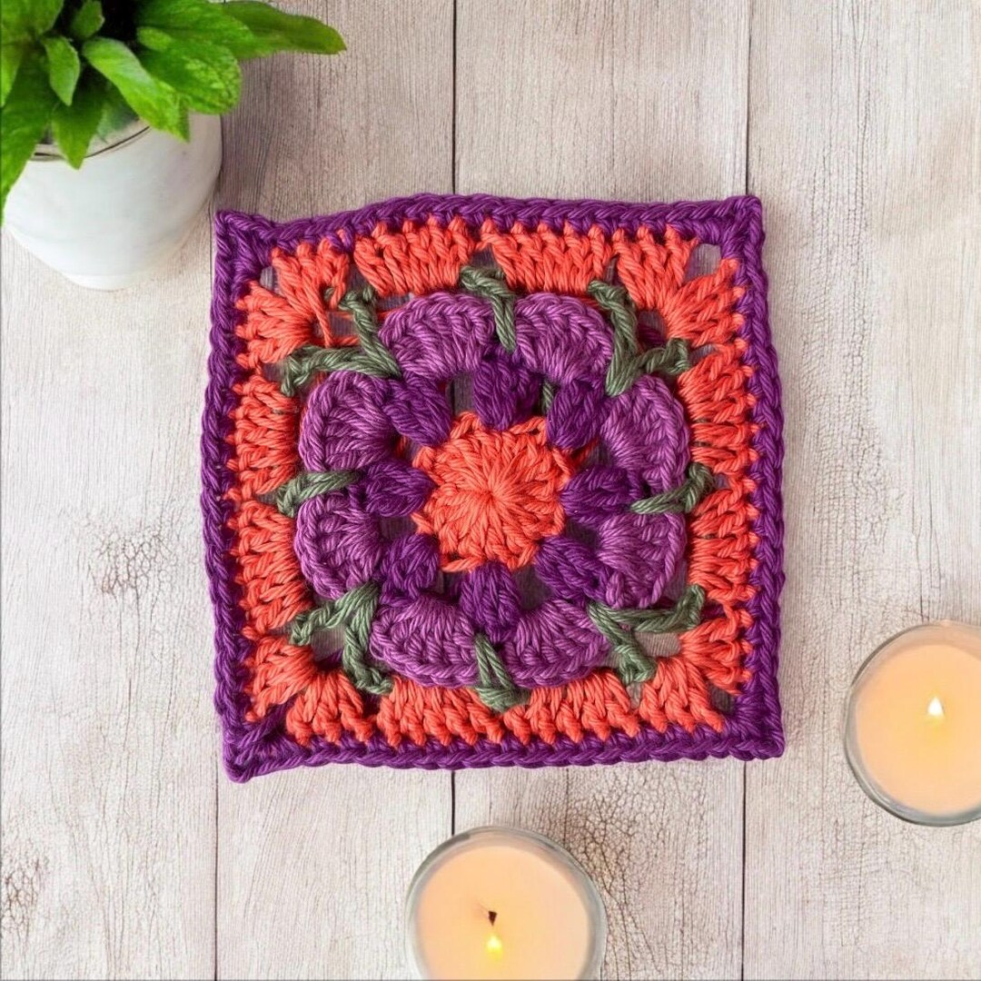 Granny Square Camelia Pattern - Etsy