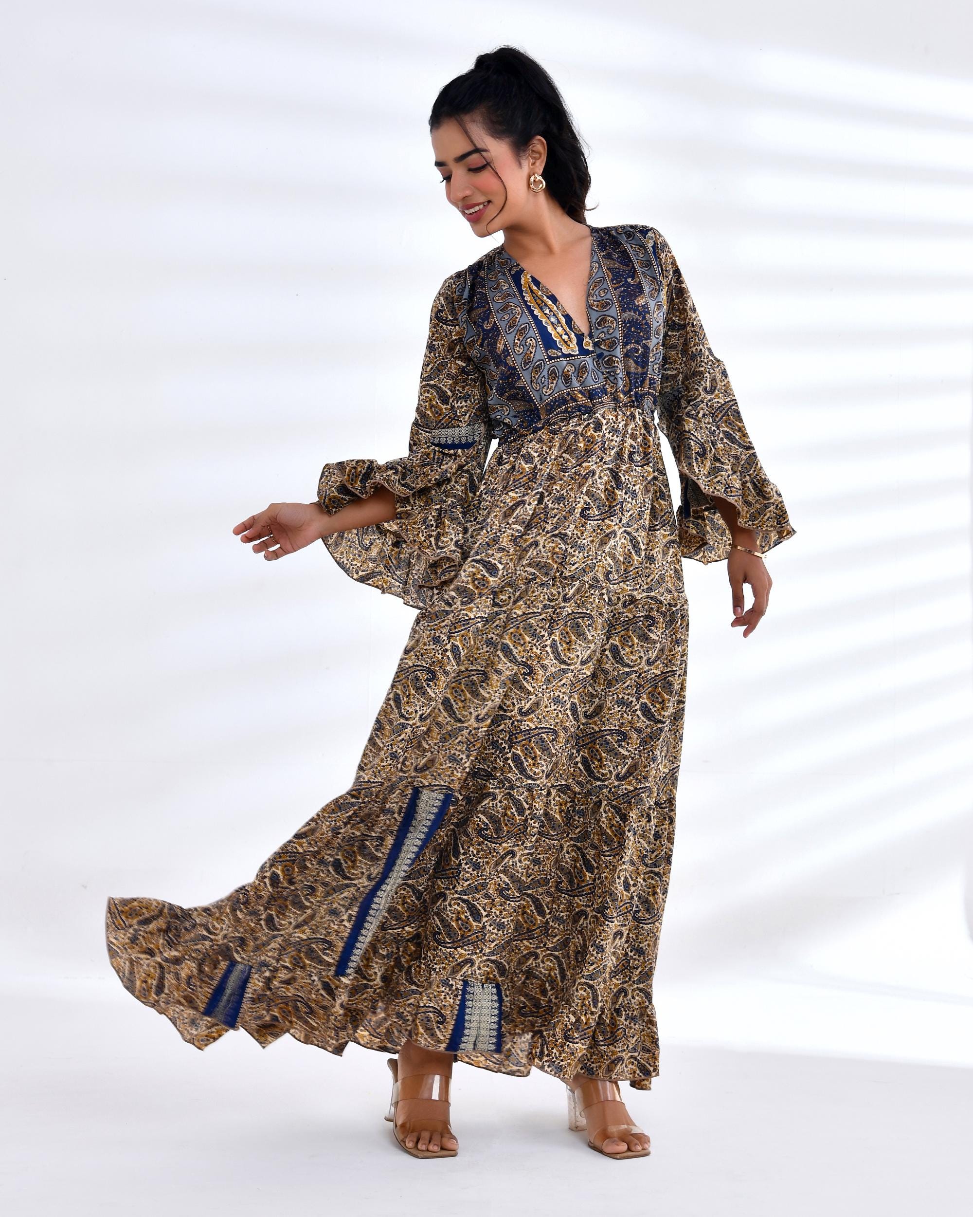 Paisley Boho Maxi Dress - Etsy Paisley Boho Maxi Dress - Etsy
