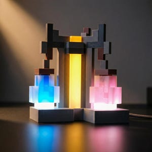 Brewing Stand Night Light Inspired by Minecraft, Gaming Potion Lamp