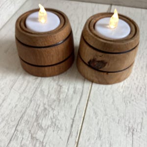 Wood turned Tealight candle Holder, Wooden hand turned.