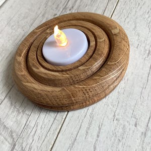 Wood turned Tealight candle holder/gift/Handturned
