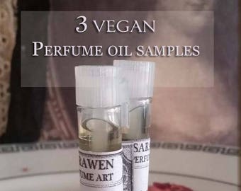THREE Perfume Oil Samples 1ml vials