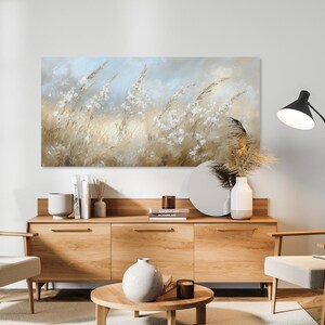 Canvas Wall Art, Vintage Botanical Oil Painting Print, Large Framed Living Room Decor, Floral Artwork, Matte Stretched Art, Botanical Wall