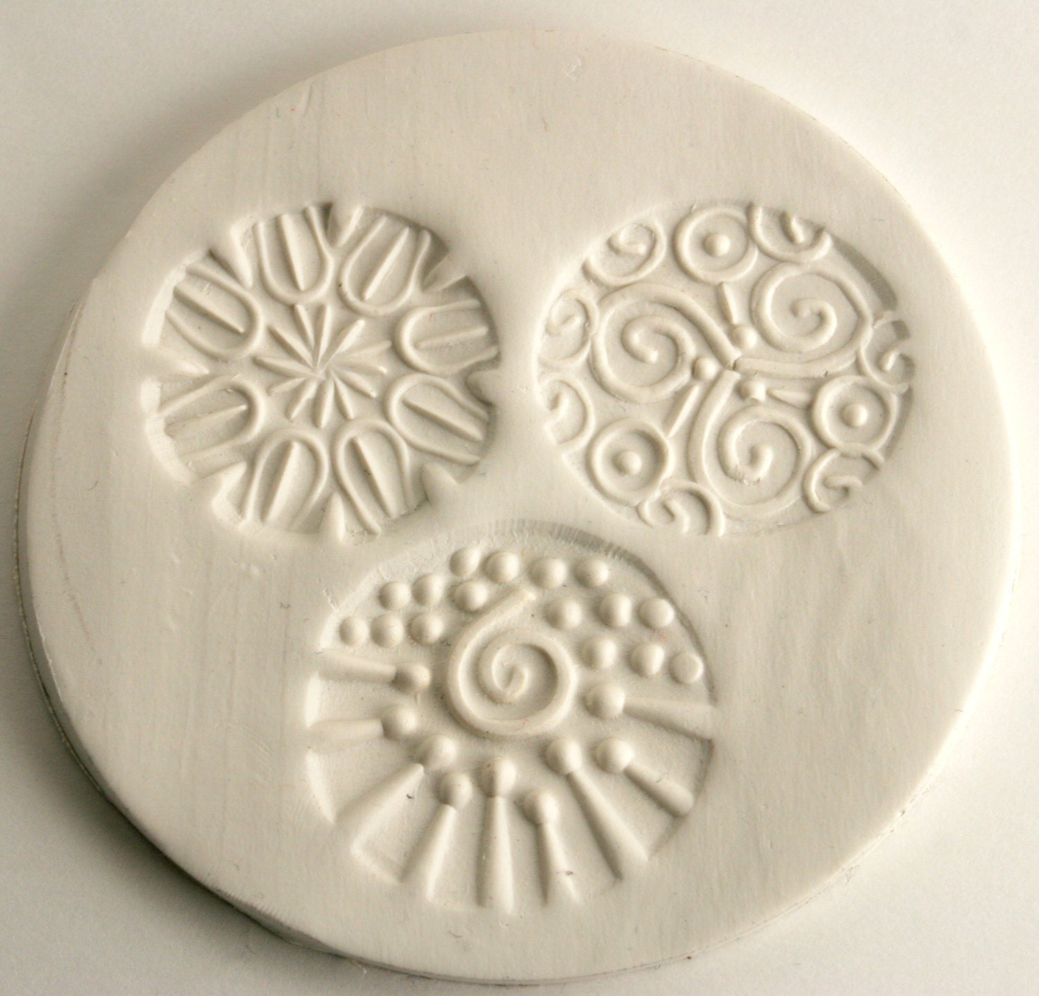Ceramic Stamps Choose Your Pattern Round Texture Stamps in Etsy