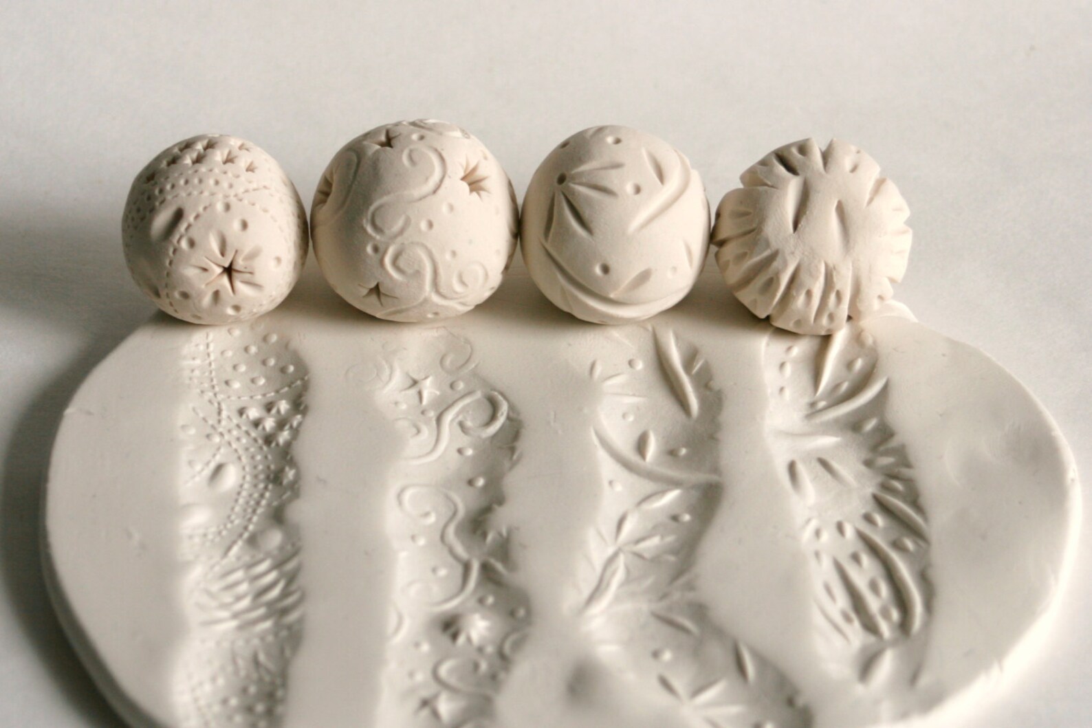 Clay Stamp ONE Small Texture Ball Bisque Stamp Pottery and Etsy