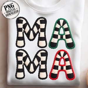 Letras de Corda de Mãe PNG, Design de Camiseta Boho Mom, Gráficos de Camiseta de Mãe Estilo Macramê, Download Digital em Tons Neutros Terrosos