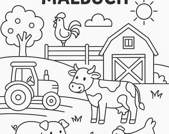 Min gård målarbok – Målarkul för barn