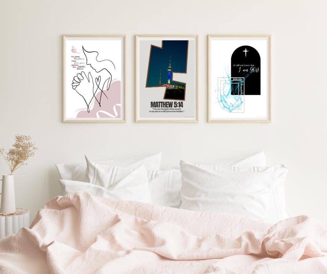 Minimalist Bible Verse Prints Set: Modern Christian Home Decor - Etsy
