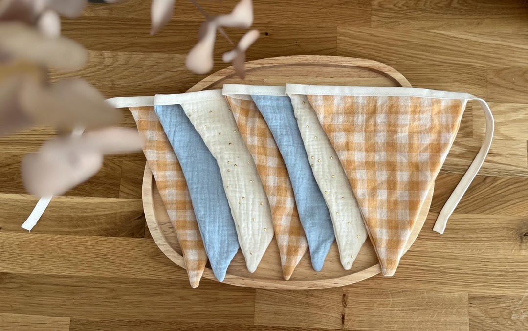 TNSLAND Guirlande De Fanions Pour Chambre D'enfant Fanion Guinguette Guirlande Chambre Enfant Fanions Guirlande Lit Cabane Lit De Bébé Et Lit D'enfant, Décoration Murale Cadeau Décoration (Vert