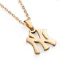 Gold NY Necklace: Stainless Steel Yankees Pendant product logo